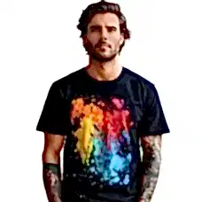 DTF на цветных футболках